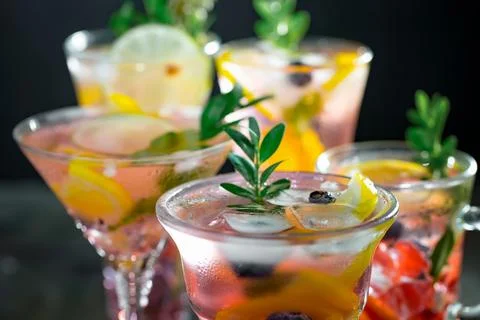 Fruit cocktail Stock Photos