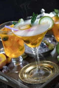 Fruit cocktail Stock Photos