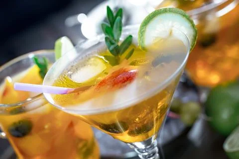Fruit cocktail Stock Photos