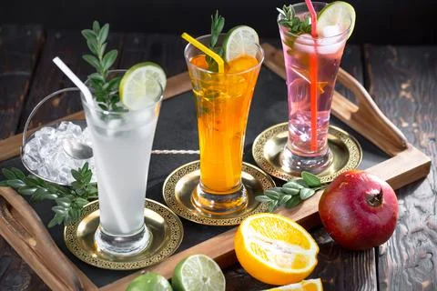 Fruit cocktail Stock Photos