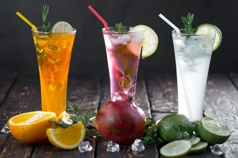 Fruit cocktail Stock Photos