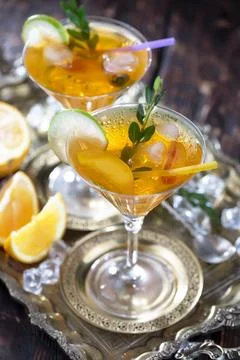 Fruit cocktail Stock Photos