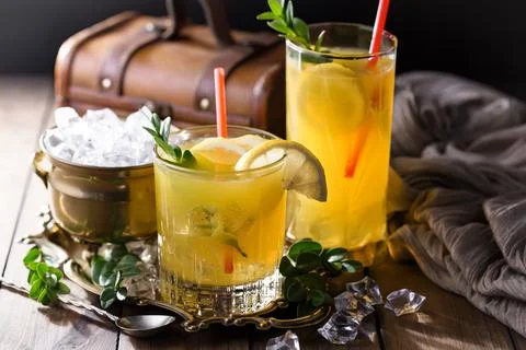 Fruit cocktail Stock Photos