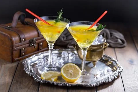 Fruit cocktail Stock Photos