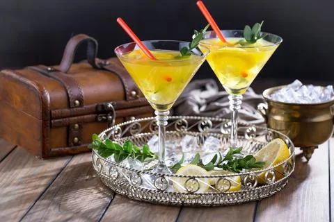 Fruit cocktail Stock Photos