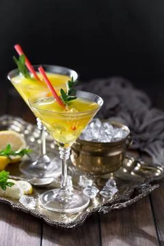 Fruit cocktail Stock Photos