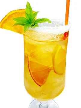 Fruit cold lemonade drink Stock Photos