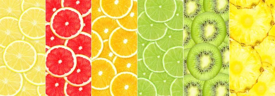 Fruit collage Stock Photos