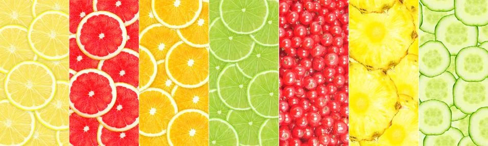 Fruit collage Foto stock