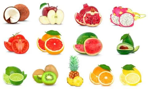 Fruit collage Stock Photos