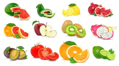 Fruit collage Stock Photos