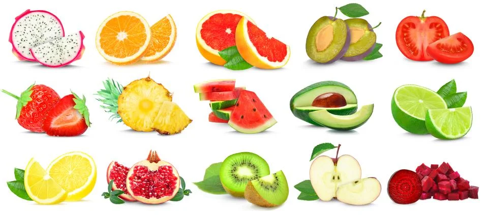 Fruit collage Stock Photos