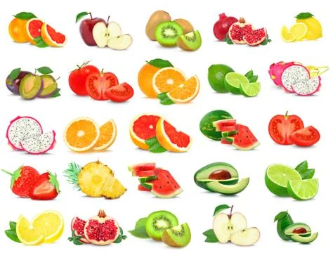 Fruit collage Foto stock