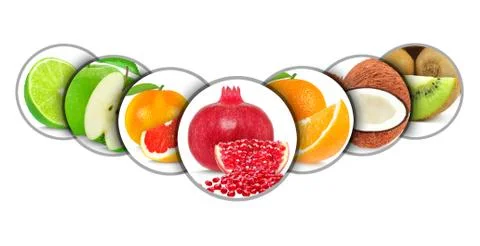 Fruit collage Stock Photos