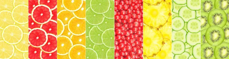 Fruit collage Stock Photos