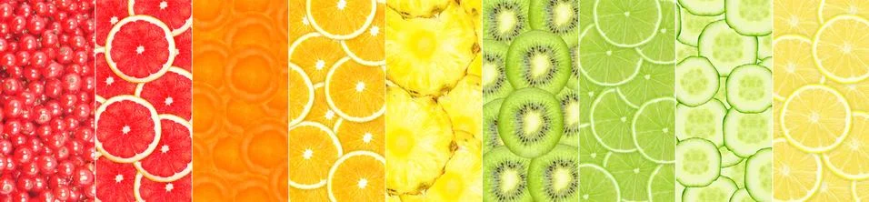 Fruit collage Stock Photos