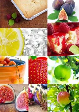 Fruit collage Stock Photos
