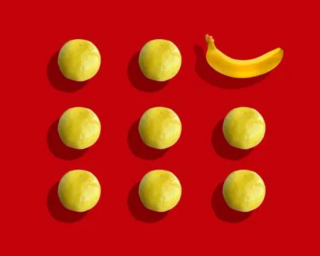 Fruit on a colored background with a shadow Stock Illustration