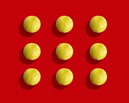 Fruit on a colored background with a shadow Stock Illustration