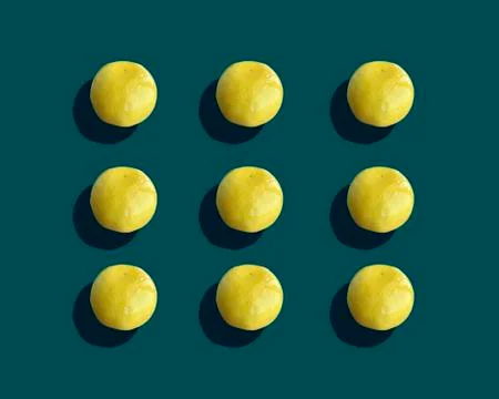 Fruit on a colored background with a shadow Stock Illustration