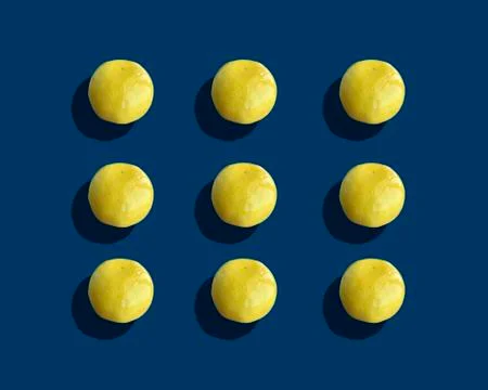 Fruit on a colored background with a shadow Stock Illustration