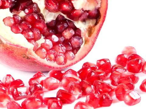 Fruit composition from garnet berries Stock Photos