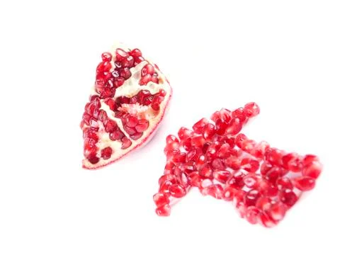 Fruit composition of pomegranate Stock Photos