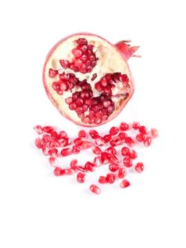 Fruit composition of pomegranate Stock Photos
