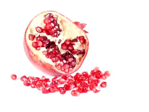 Fruit composition of pomegranate Stock Photos