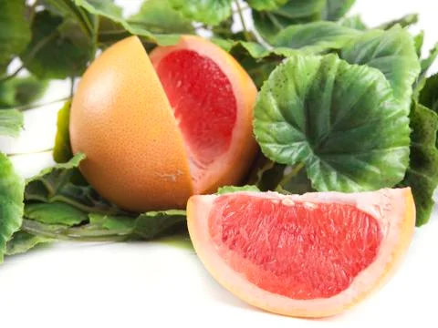 Fruit composition of ripe grapefruit Stock Photos