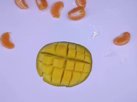 Fruit composition in stop motion video style Stock Footage 329665981