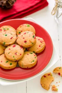 Fruit Cookie Background / Fruit Cookie / Fruit Cookie on White Background Foto stock