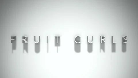 Fruit curls 3D title animation with shadows on a white background Stock Footage 296911626