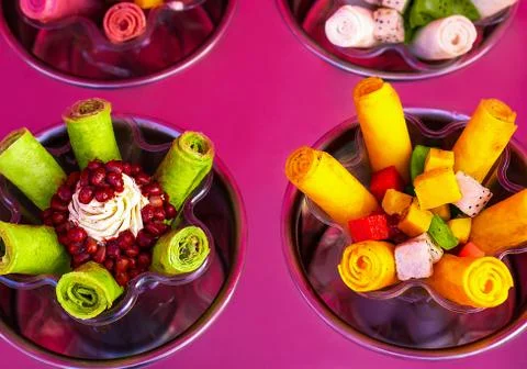 Fruit delicious desserts Stock Photos