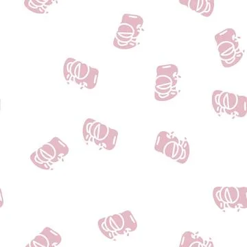 Fruit department glyph vector seamless pattern Stock Illustration