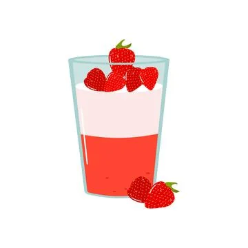 Fruit dessert isolated on a white background. Stock Illustration