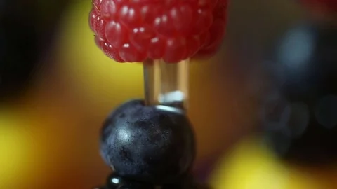 Fruit dessert macro close up Stock Footage 77608524