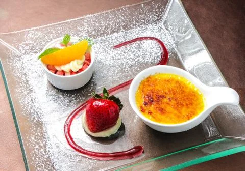 Fruit dessert Stock Photos