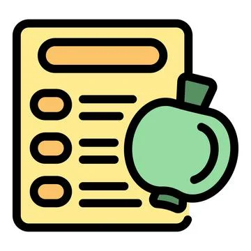 Fruit diet program icon vector flat Illustrazione stock