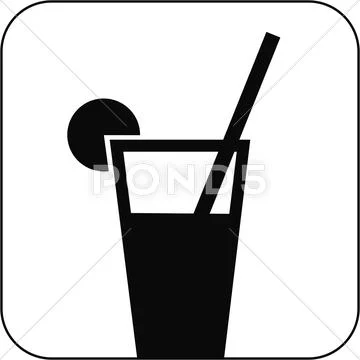 Fruit drink symbol, artwork Stock Illustration