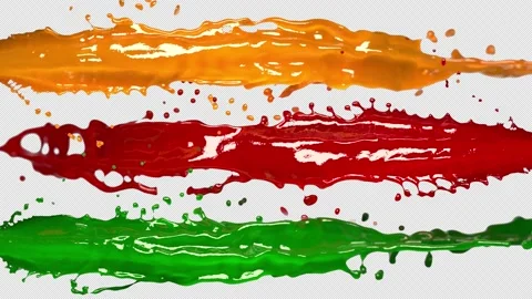 Fruit drinks flows Stock Footage 196242855