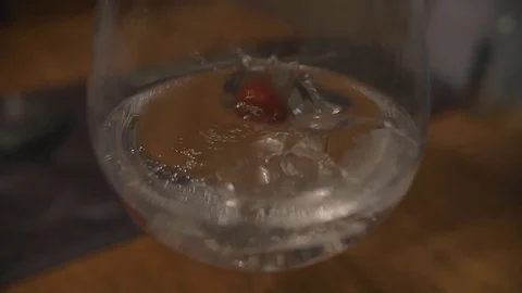 Fruit Dropped Into Drink Slow Motion 1 Stock Footage 101718860