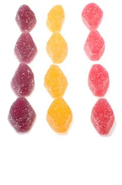 Fruit drops on white Foto stock