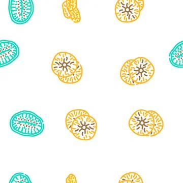 Fruit dry snack nut mix vector seamless pattern Stock Illustration