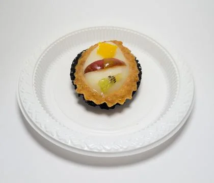 Fruit eclairs made from flour and other ingredients Stock Photos