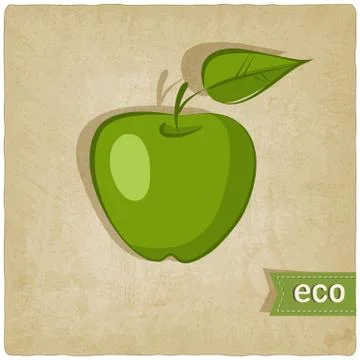 Fruit eco old background Stock Illustration