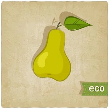 Fruit eco old background Stock Illustration