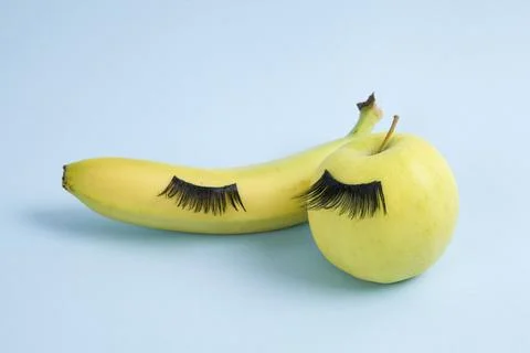 Fruit eyelashes Stock Photos