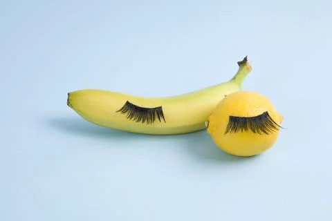 Fruit eyelashes Stock Photos