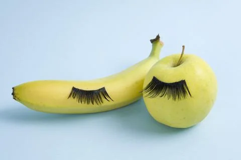 Fruit eyelashes Stock Photos
